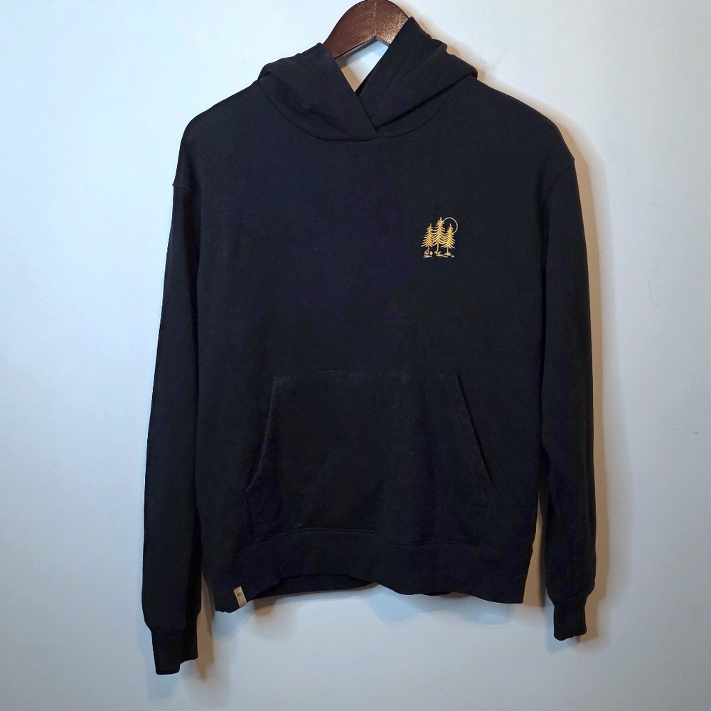 Tentree Women's Black TreeFleece Golden Forest Hoodie Organic Cotton Size Medium